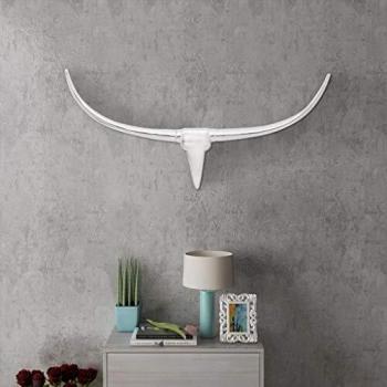 Vidaxl Aluminum Bull's Head Wall Decoration Silver 96 cm