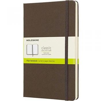 Moleskine Large Hard Cover Plain Notebook Earth Brown