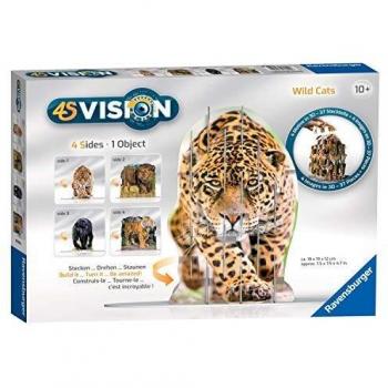 Ravensburger Wild Cat 3D Puzzle, Slot-Fit Design