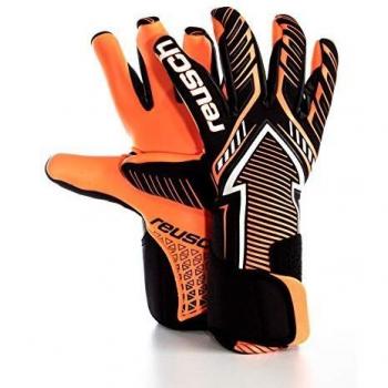 Reusch Freccia Torwart Handschuhe Herren – Schwarz/Orange, Größe 9,5