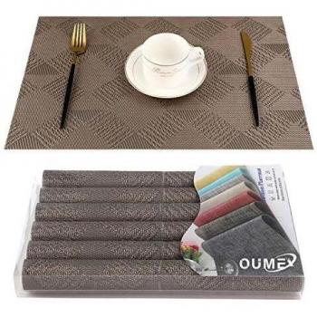 OUME Lot de 6 Sets de Tables Résistants à l'usure 45cmx30cm