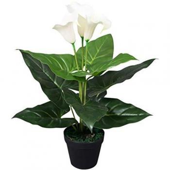 Sonata Artificial Calla Lily Plant with Pot 45 cm White