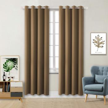 BGment Dekoschal Verdunklungsgardine Dunkle Khaki, 182 x 117 cm