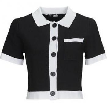 Pull Karl Lagerfeld CLASSIC KNIT TOP Noir Femme