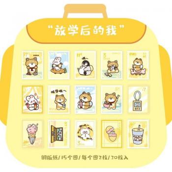 30 Pcs Vintage Style Animal Stickers for Planners