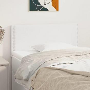 JINLEFU Kopfteil in Weiß – Kunstleder, 80 × 5 × 78 / 88 cm