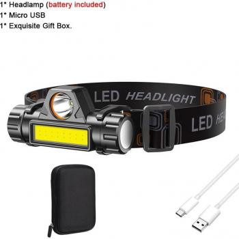Linterna Q5 COB USB Rebatible 18650 – Resistente al Agua