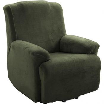Plush Velvet Armchair Slipcover Set