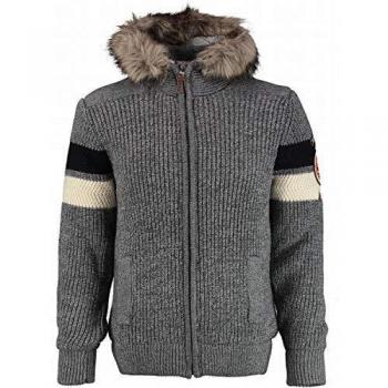 Superdry Dicke graue Jackenweste, Futter, Größe S (1/2 kleiner)