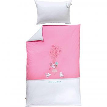 Bettwäsche Jersey für Einzelbett in Zartrosa, Größe 100x135 cm