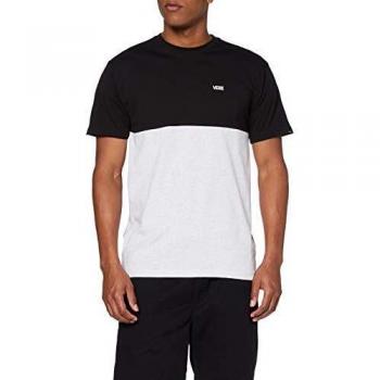 Vans T-Shirt Colorblock, Ash Heather/Nero, Small Uomo