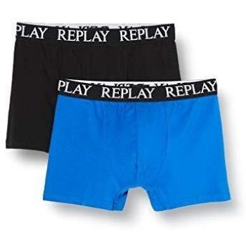 Boxer Replay Uomo 2 Pezzi Neri