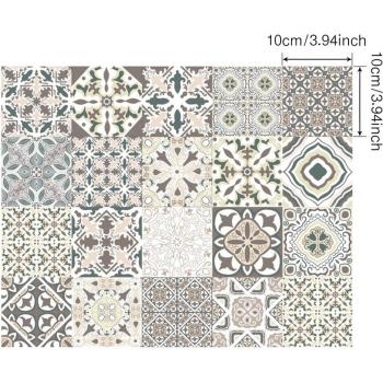 20pcs DIY Waterproof Tile Stickers for Kitchen and Bathroom