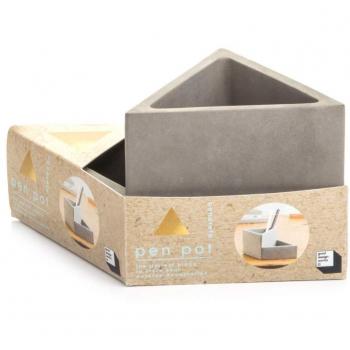 Concrete Palette Stand for Pens, Pencils and Brushes – Grey