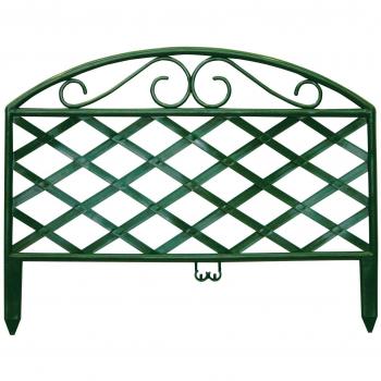 Recinzione Ornamentale Verde 5 Pannelli 48 cm