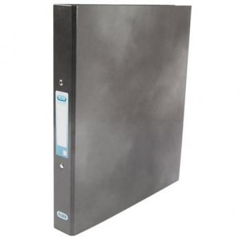 Elba 25mm A4 Ring Binder Black Glossy Laminated