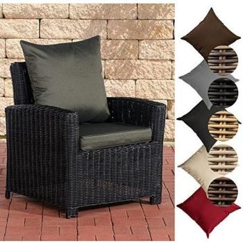 Poly-Rattan Garten-Sessel Fisolo Anthrazit