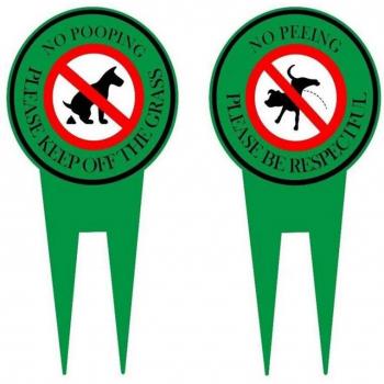Tuin Decoratie Aluminium Waarschuwingsbord Geen Pooping Hond