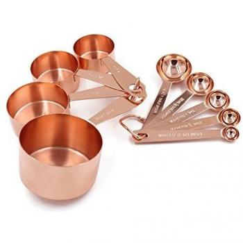 Couteau Cuivre – Ensemble de 9 Tasses Mesure & Cuillères