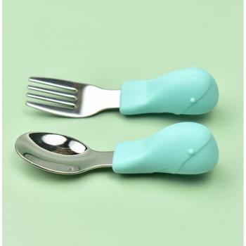 Bendable Silicone Baby Fork and Spoon