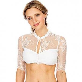 Nora‑Madlenka Dirndlbluse – Farbe Offwhite, Größe 32
