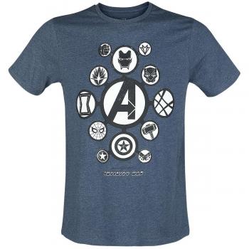Blusa XL Azul Jaspé con Gráfico Avengers Infinity War