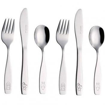 Exzact Kids Dog Cat Bunny Cutlery