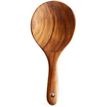 Teak Wooden Slotted Spatula