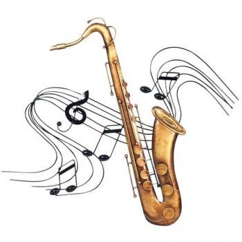 Adorno Pared Apliques Metal Saxo Dorado