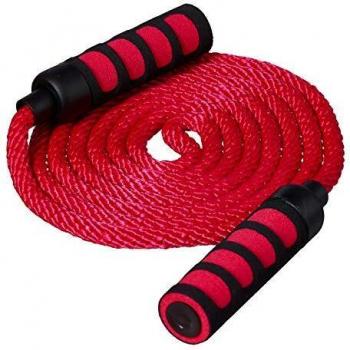 Best Sporting Springseil 400 cm, hellrot, mit Softgriffen