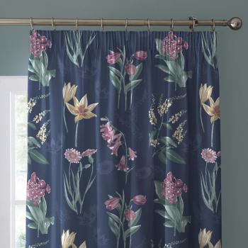 Caberne Navy Pencil Pleat Window Treatments