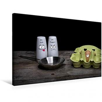Mr.Pepper & Mr.Salt: Textil-Leinwand 75 x 50 cm – Hochwertig