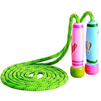 Springseil Verstellbar mit Holzgriff, Baumwollseil, Fat‑Burning Edition