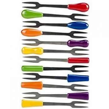 Tescoma Partygabel-Set – 6 Stück, rostfrei, 12 cm, 3‑Bisssystem