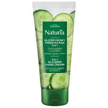 Crema Manicura Joanna 3‑in‑1 Glicerina + Olio d’Oliva + Estratto di Cetriolo & Limone