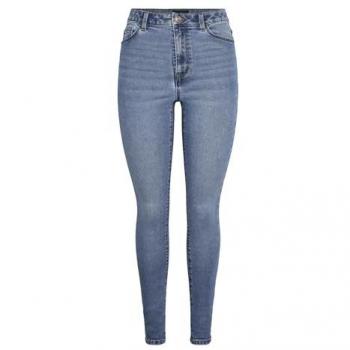 Jeans Pieces Dana Blu Medio A Vita Alta Skinny Fit M