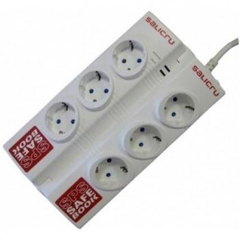 Regleta Salicru Safe Book 6 tomas con USB