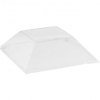 Capuchon carré transparent pour barquette Comatec – 10,5x10,5x3,5 cm – 100 pièces en lot