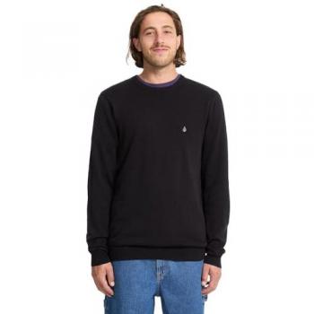 Volcom Uperstand Black Cotton-Polyester Sweater – Small
