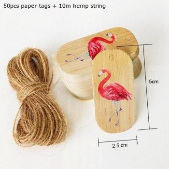 Kraft Paper Cactus Flamingo Tags