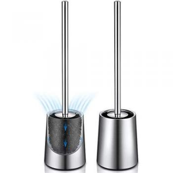 Brosse de Cuvette en Acier Inoxydable 304 avec Support, Paquet de 2