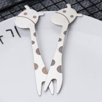 Edelstahl-Gabel mit Giraffenmotiv für die Küche