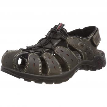 Salamander Herren Dino Sandalen, Geschlossen, Grau (Dark-Grey), 41 EU
