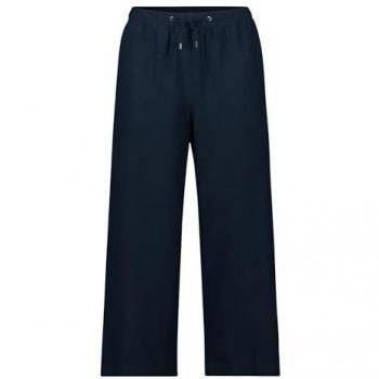 Betty & Co Damenleinenhose mit dehnbarem Bund – Dunkelblau