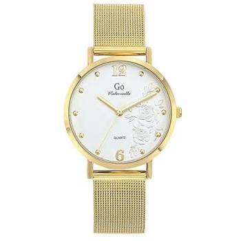 Girl Only Edelstahldamenuhr – Goldbeschichtetes Zifferblatt, 34 mm