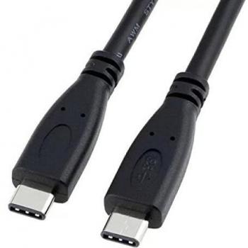 Cable USB 3.1 Tipo C Macho a Macho 1.5 Metros Negro