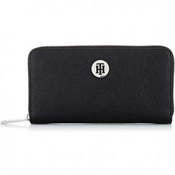 Tommy Hilfiger Damen TH Core LRG ZA Wallet, Schwarz