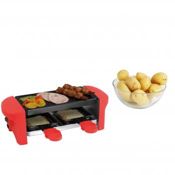 Appareil à Raclette Livoo DOC156R 2 personnes, rouge
