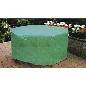 Housse de table ronde en polyester vert 125x70 cm