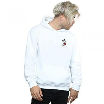 Disney Mickey Retro Chest Hoodie – Soft Cotton, White